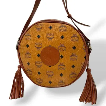 MCM 숄더백 가죽 탬버린 비세토스 원형 태슬 203