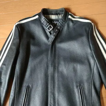 Schott 블랙 가죽 라이더 자켓 M