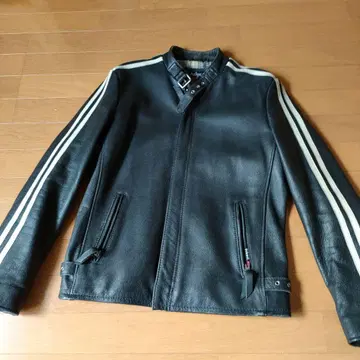 Schott 블랙 가죽 라이더 자켓 M
