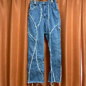 데미지 가공 플레어 데님 팬츠 사이즈 1