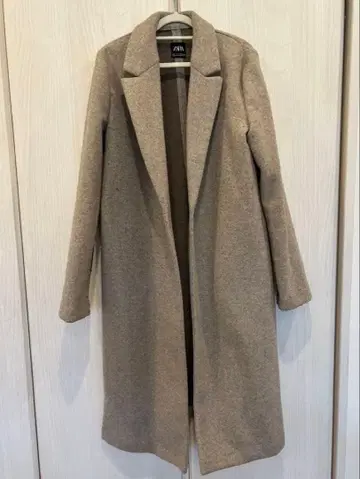 ZARA 자라 베이지 울 혼방 롱 코트!!