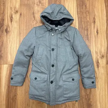 캐서린 햄넷 런던 다운 코트 아우터 후드 M 그레이