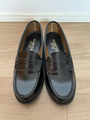 새상품급 HARUTA 하루타 블랙 로퍼 24.5cmEE 블랙 통학