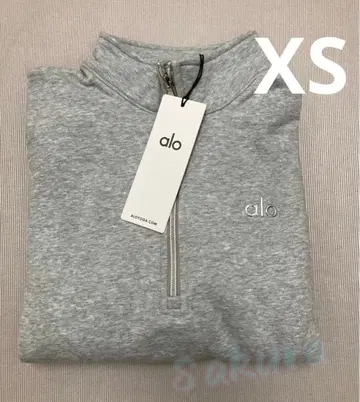 Alo yoga 그레이 하프 지퍼 트레이닝복