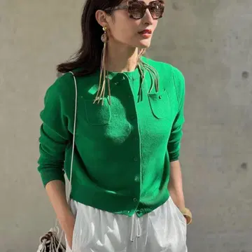 CABaN 코튼 캐시미어 크루넥 가디건 S 긴팔