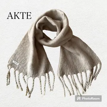 [] 머플러 스톨 굵은 프린지 무지 심플 베이지