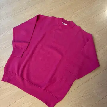 ZARA 오버 사이즈 핑크 크루넥 니트 L