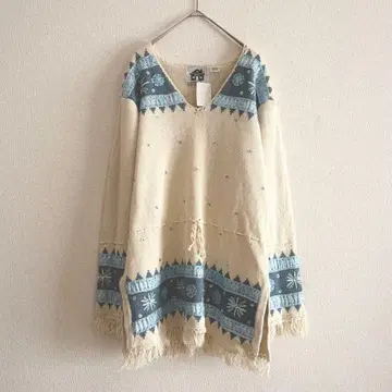 c 스토리북 니트 원피스 자수 라미 프린지 에스닉