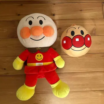 호빵맨 봉제 인형 약 45cm 호빵 소프트볼 세트