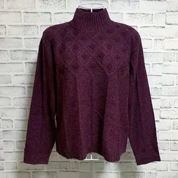 미사용품 [ tomatsu ] 토마츠 하이넥 긴팔 니트 스웨터