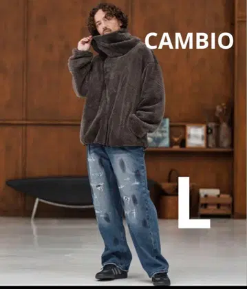 CAMBIO 디스트레스드 릴랙스 스트레이트 데님 팬츠