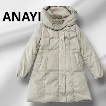 ANAYI 다운 코트 자켓 아우터 롱 코트 베이지 A라인