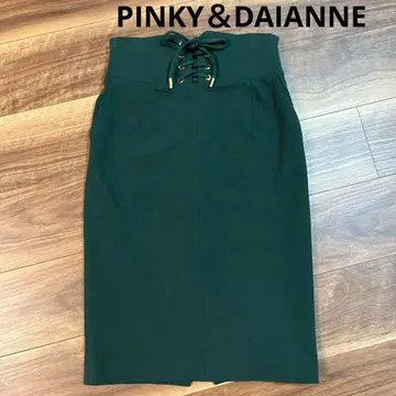 [ 핑키 & 다이앤 ] 타이트 스커트 레이스업 스트레치 분또 그린