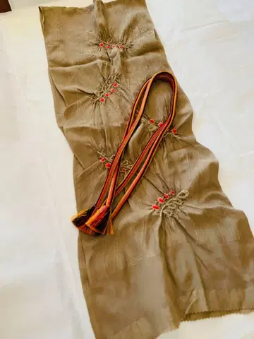 오비 장식 천과 허리띠 세트