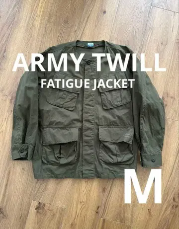 ARMY TWILL 노카라 빅 실루엣 밀리터리 자켓