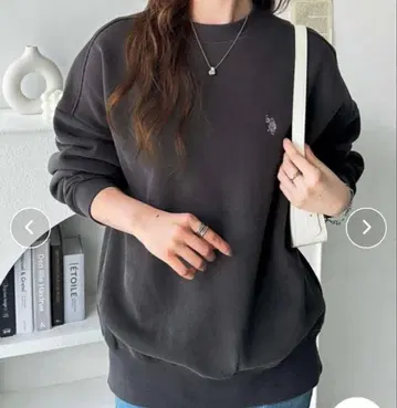 U.S. POLO ASSN. 오버 사이즈 속기모 맨투맨 M 사이즈