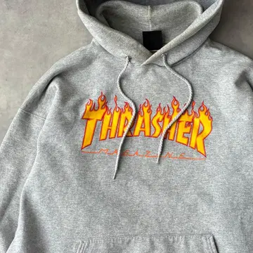 15081 THRASHER 트레셔 파이어 로고 후드티