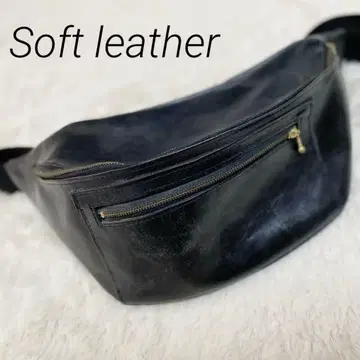 소프트 가죽 바디백 블랙 가죽 바디백 웨스트 파우치 고급 고급