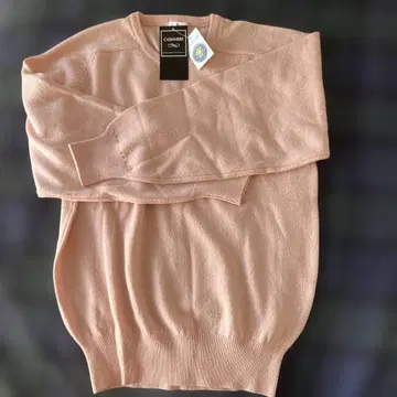 택 포함 캐시미어 핑크 스웨터 M 사이즈