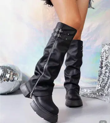 부츠 미들 기장 38