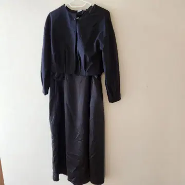 긴팔 롱 원피스 셋업