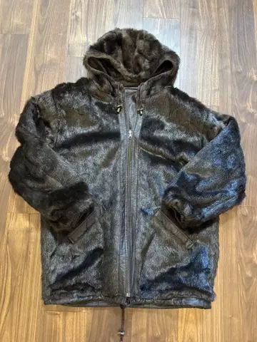 80s 리버서블 인조 모피 가죽