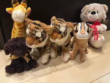 봉제 인형 세트 기린 호랑이 테디베어