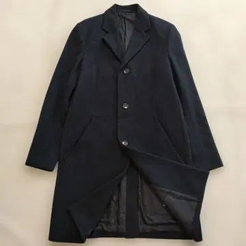 [새상품급] 띠어리 롱 체스터 코트 네이비 울 L