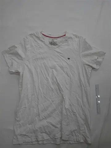타미힐피거 원포인트 로고 크루넥 T셔츠 화이트 S