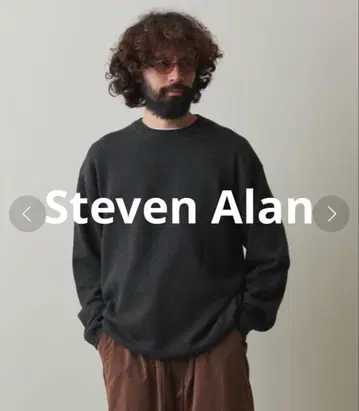 스티븐 앨런 - 코튼/캐시미어 크루넥 니트-LOOSE