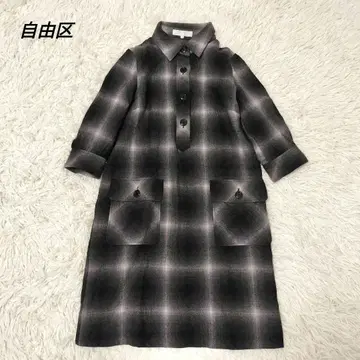 새상품급 자유구 7부 소매 원피스 울 38 익명 배송