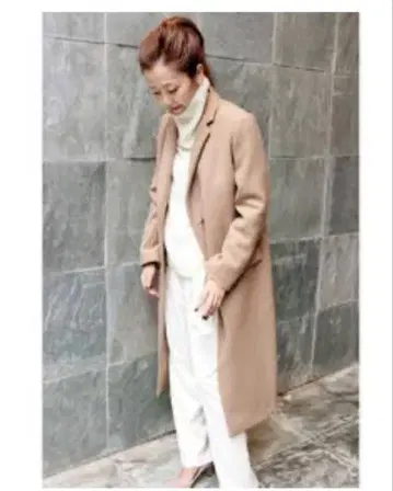 [미사용에 가까운] Plage 카멜 롱 체스터 코트