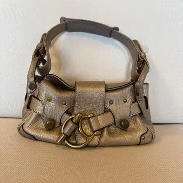 토프앤로드 스트로우 레더 숄더 미니 백 실버 골드