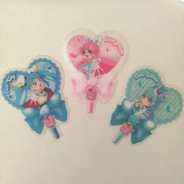 프리큐어 영화 특전 미니 부채 3개 스카이 프리즘 리리안