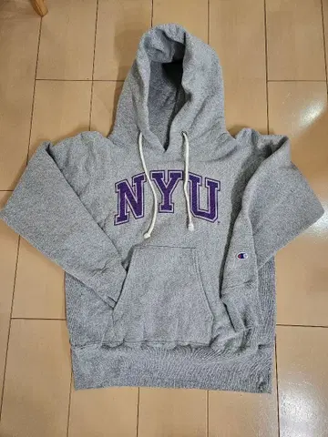 Champion NYU 후드티 M 그레이