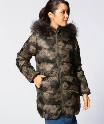 MUVEIL DUVETICA 카모플라주 다운 자켓