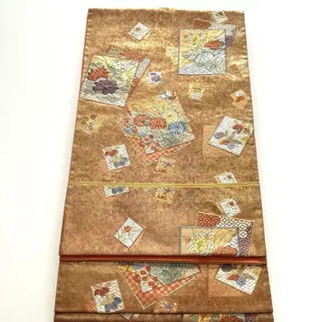 젊은층 예복용 특선 후쿠로 오비 특타 매화 무늬 직물?