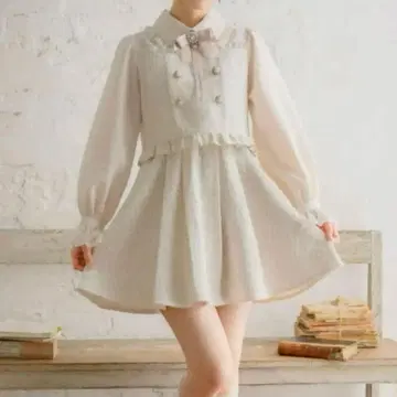 ROJITA 레이어드라이크 트위드 원피스