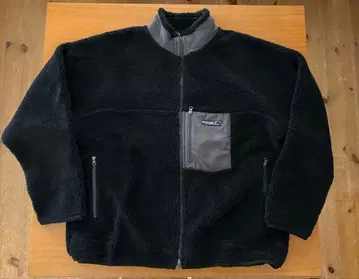 JOHNBULL 블랙 보아 플리스 지퍼 자켓