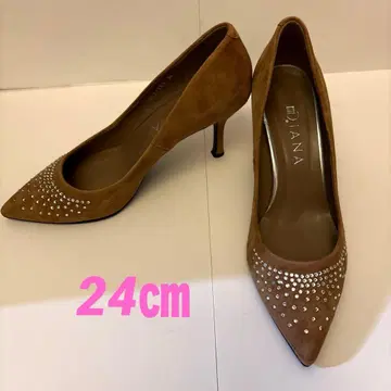 다이애나 DIANA 펌프스 24cm 스웨이드 비쥬 포함