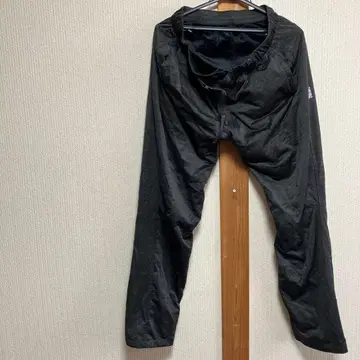 블랙 폴리에스테르 스트레이트 팬츠