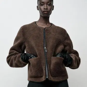 ZARA 자라 대비 보아 자켓 코트 무스탕