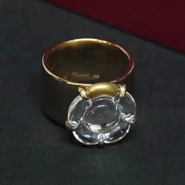 Baccarat 플라워 모티브 반지 14~15호 실버 925