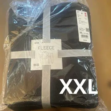 미사용 새상품 UNIQLO 니트 플리스 세트 남성용 파자마 XXL 블랙