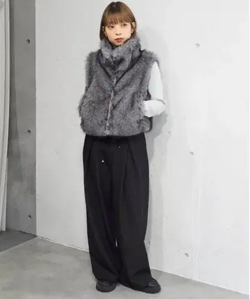 더블 지퍼 모듬 MIX 퍼 베스트