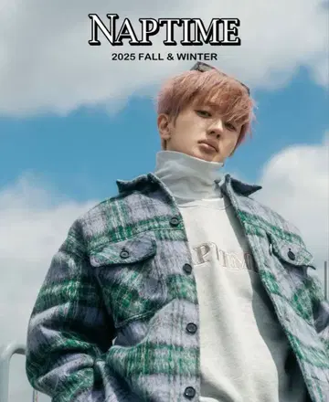 naptime 체크 패딩 자켓 퍼플