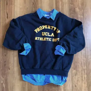 UCLA 네이비 스웨트 셔츠 빅 루즈
