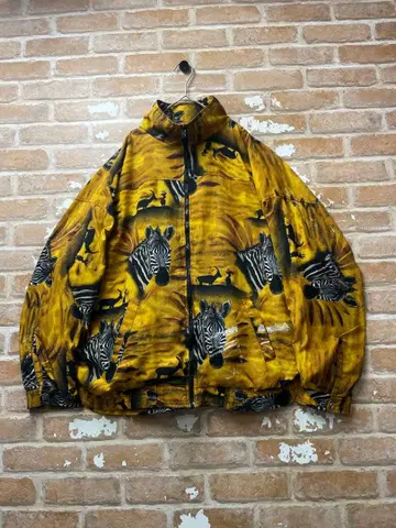 90s 나일론 자켓 올 패턴 시마 애니멀 y2k 카모플라쥬 구제 의류
