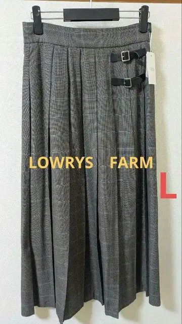 LOWRYS FARM L 체크 플리츠 스커트