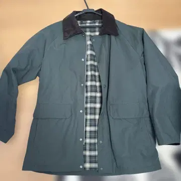 다크 그린 코듀로이 옷깃 자켓 XL